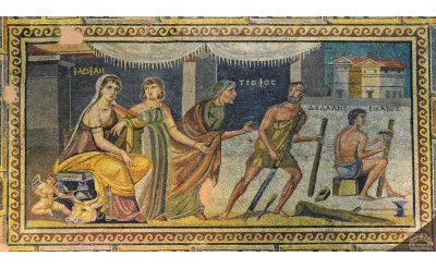  Zeugma Mozaik Müzesi'nde sergilenen Daidalos Mozaiği