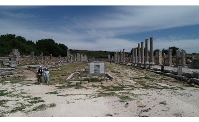Perge Antik Kentinin stadyum arenasındaki çalışmalar tamamlandı