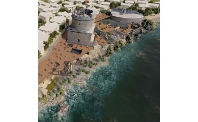Antalya'da kazı çalışmaları tamamlanan Hıdırlık Kulesi'ne seyir terası inşaa edilecek