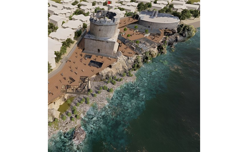Antalya'da kazı çalışmaları tamamlanan Hıdırlık Kulesi'ne seyir terası inşaa edilecek
