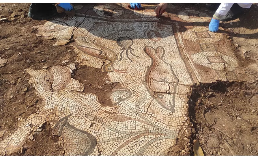 Kurtarma kazısında mozaikler bulundu